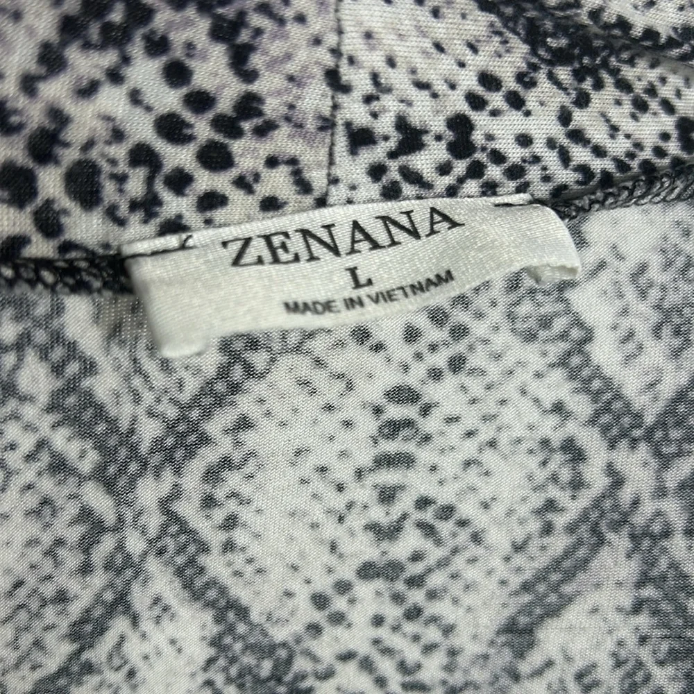 Zenana Snake Print Cardigan with pockets Women's Size Large